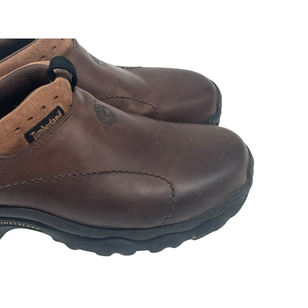 Timberland Women's Brown Leather Mule Clogs Slip-On Shoes Size 8M - Picture 13 of 16